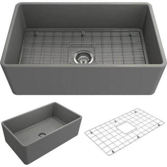 Νεροχύτης Κουζίνας Πορσελάνης 1138 Grey Matt (Γκρι Ματ) 76x46cm Vintage με 1 Μεγάλη Ενιαία Γούρνα Νεροχύτης Κουζίνας Πορσελάνης 1138 Grey Matt (Γκρι Ματ) 76x46cm Vintage με 1 Μεγάλη Ενιαία Γούρνα