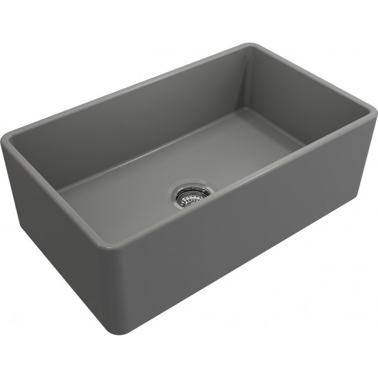Νεροχύτης Κουζίνας Πορσελάνης 1138 Grey Matt (Γκρι Ματ) 76x46cm Vintage με 1 Μεγάλη Ενιαία Γούρνα Νεροχύτης Κουζίνας Πορσελάνης 1138 Grey Matt (Γκρι Ματ) 76x46cm Vintage με 1 Μεγάλη Ενιαία Γούρνα