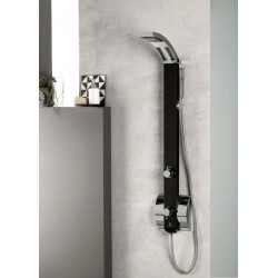 Στήλη Ντουζ Υδρομασάζ Θερμομικτική Dolce Vita Idea Black Matt από Μασίφ Αλουμίνιο Μαύρη Ματ με Χρωμέ Στοιχεία 2 Εξόδων (Ντουζ Κεφαλής και Τηλέφωνο) Στήλη Ντουζ Υδρομασάζ Θερμομικτική Dolce Vita Idea Black Matt από Μασίφ Αλουμίνιο Μαύρη Ματ με Χρωμέ Στοιχεία 2 Εξόδων (Ντουζ Κεφαλής και Τηλέφωνο)