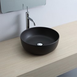Νιπτήρας Μπάνιου Πορσελάνης Scarabeo Glam Color 1807-401 Black matt (Μαύρο Ματ) Επικαθήμενος χωρίς Οπή για Βρύση και χωρίς Υπερχείλιση Νιπτήρας Μπάνιου Πορσελάνης Scarabeo Glam Color 1807-401 Black matt (Μαύρο Ματ) Επικαθήμενος χωρίς Οπή για Βρύση και χωρίς Υπερχείλιση