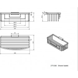 Σπογγοθήκη-μπουκαλοθήκη σχαρωτή 26x13,2x7,94 εκ. Langberger Series 108 Chrome 2771360