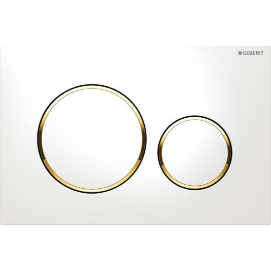 Πλακέτα Χειρισμού GEBERIT SIGMA 20 Διπλή Κυκλική 115.882.KK.1 Λευκό Χρυσό Πλακέτα Χειρισμού GEBERIT SIGMA 20 Διπλή Κυκλική 115.882.KK.1 Λευκό Χρυσό