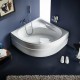 Μπανιέρα Γωνιακή Sirene Modena ένθετη 130 x 130 cm Μπανιέρα Γωνιακή Sirene Modena ένθετη 130 x 130 cm
