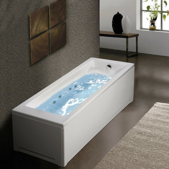 Μπανιέρα Υδρομασάζ Sirene Cubic ένθετη ή με ποδιά 160 x 70 cm Μπανιέρα Υδρομασάζ Sirene Cubic ένθετη ή με ποδιά 160 x 70 cm
