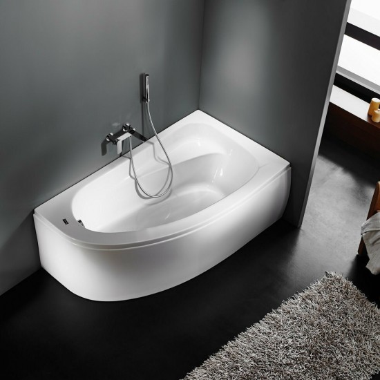Μπανιέρα Γωνιακή Sirene Marina MAR16090W R ένθετη ή με ποδιά 160 x 90 Μπανιέρα Γωνιακή Sirene Marina MAR16090W R ένθετη ή με ποδιά 160 x 90