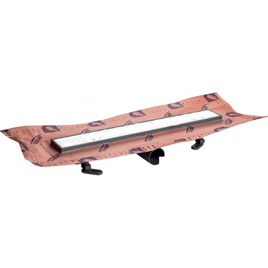 Κανάλι Ντουζιέρας Σιφών Tema 93778 80cm Ανοξείδωτο Χρωμέ με Μόνωση