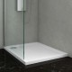 Ντουζιέρα Ορθογώνια Karag New Flat 10 80X130 Λευκή Ακρυλική