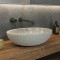 Νιπτήρας Μπάνιου Πέτρινος Μπεζ Leonor Soph Cream Modern Oval 45×35
