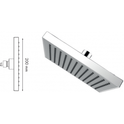 Κεφαλή Ντουζ 20x20 Viospiral 00-3105 Χρωμέ