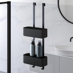 Κρεμαστή Σπογγοθήκη - Μπουκαλοθήκη Με Σχισμή Αποστράγγισης Geesa 8902-400 Μαύρο