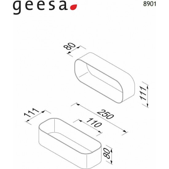 Επίτοιχο καλάθι – Εταζέρα Geesa Tiger 8901-400 Black Matt Επίτοιχο καλάθι – Εταζέρα Geesa Tiger 8901-400 Black Matt