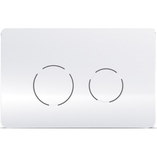 Πλακέτα Χειρισμού Wisa Easy Touch Διπλή Κυκλική F099-300 Λευκή Πλακέτα Χειρισμού Wisa Easy Touch Διπλή Κυκλική F099-300 Λευκή