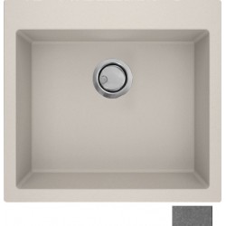 Νεροχύτης Γρανιτένιος Sanitec Ultra Granite 816 (50X50) Pietra (Γκρι) Βαρέως Τύπου με 1 Μεγάλη Γούρνα