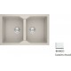 Νεροχύτης Γρανιτένιος Sanitec Ultra Granite Τετραγωνισμένος 806 (79X50) Bianco (Λευκό) Βαρέως Τύπου με 2 Ίσες Γούρνες 
