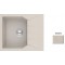 Νεροχύτης Γρανιτένιος Sanitec Ultra Granite Τετραγωνισμένος 812 (60X50)  Sabbia (Μπεζ) Βαρέως Τύπου με 1 Γούρνα και Μαξιλάρι