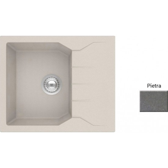 Νεροχύτης Γρανιτένιος Sanitec Ultra Granite Τετραγωνισμένος 812 (60X50) Pietra (Γκρι) Βαρέως Τύπου με 1 Γούρνα και Μαξιλάρι Νεροχύτης Γρανιτένιος Sanitec Ultra Granite Τετραγωνισμένος 812 (60X50) Pietra (Γκρι) Βαρέως Τύπου με 1 Γούρνα και Μαξιλάρι