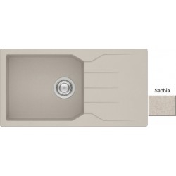 Νεροχύτης Γρανιτένιος Sanitec Ultra Granite Τετραγωνισμένος 814 1B 1D (86X50) Sabbia Βαρέως Τύπου με 1 Μεγάλη Γούρνα και ένα Μικρότερο Μαξιλάρι Νεροχύτης Γρανιτένιος Sanitec Ultra Granite Τετραγωνισμένος 814 1B 1D (86X50) Sabbia Βαρέως Τύπου με 1 Μεγάλη Γούρνα και ένα Μικρότερο Μαξιλάρι