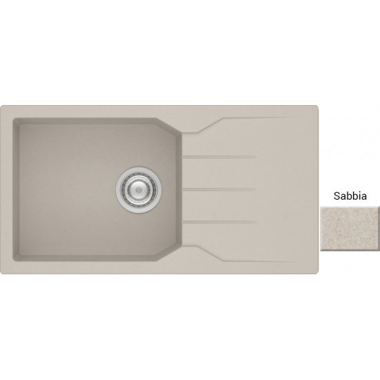 Νεροχύτης Γρανιτένιος Sanitec Ultra Granite Τετραγωνισμένος 814 1B 1D (86X50) Sabbia Βαρέως Τύπου με 1 Μεγάλη Γούρνα και ένα Μικρότερο Μαξιλάρι Νεροχύτης Γρανιτένιος Sanitec Ultra Granite Τετραγωνισμένος 814 1B 1D (86X50) Sabbia Βαρέως Τύπου με 1 Μεγάλη Γούρνα και ένα Μικρότερο Μαξιλάρι