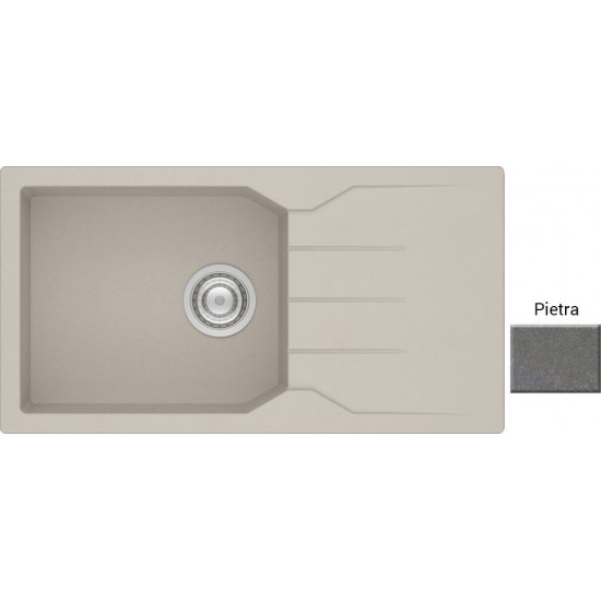 Νεροχύτης Γρανιτένιος Sanitec Ultra Granite Τετραγωνισμένος 814 1B 1D (86X50) Pietra (Γκρι) Βαρέως Τύπου με 1 Μεγάλη Γούρνα και ένα Μικρότερο Μαξιλάρι Νεροχύτης Γρανιτένιος Sanitec Ultra Granite Τετραγωνισμένος 814 1B 1D (86X50) Pietra (Γκρι) Βαρέως Τύπου με 1 Μεγάλη Γούρνα και ένα Μικρότερο Μαξιλάρι