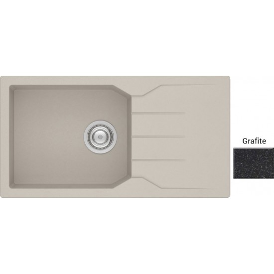 Νεροχύτης Γρανιτένιος Sanitec Ultra Granite Τετραγωνισμένος 814 1B 1D (86X50) Grafite (Ανθρακί-Μαύρο) Βαρέως Τύπου με 1 Μεγάλη Γούρνα και ένα Μικρότερο Μαξιλάρι Νεροχύτης Γρανιτένιος Sanitec Ultra Granite Τετραγωνισμένος 814 1B 1D (86X50) Grafite (Ανθρακί-Μαύρο) Βαρέως Τύπου με 1 Μεγάλη Γούρνα και ένα Μικρότερο Μαξιλάρι