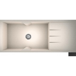 Νεροχύτης Γρανιτένιος Sanitec Ultra Granite 817 116 1B 1D (116x50) Grafite (Ανθρακί) Βαρέως Τύπου με 1 Μεγάλη Γούρνα και Μαξιλάρι