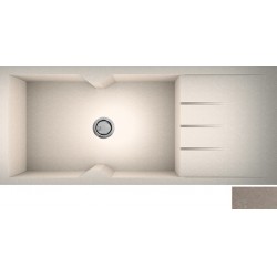 Νεροχύτης Γρανιτένιος Sanitec Ultra Granite 817 116 1B 1D (116x50) Sienna (Καφέ) Βαρέως Τύπου με 1 Μεγάλη Γούρνα και Μαξιλάρι