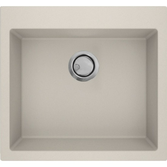 Νεροχύτης Γρανιτένιος Sanitec Ultra Granite 816 (50X50) Sabbia (Μπεζ) Βαρέως Τύπου με 1 Μεγάλη Γούρνα