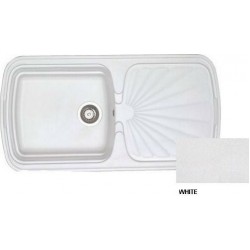 Ένθετος Νεροχύτης Γρανιτένιος Συνθετικός Sanitec 306 Classic 97x51 White