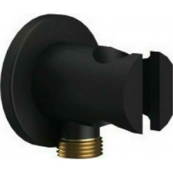 Παροχή σπιράλ ντους και βάση στήριξης KARAG Artemis AC05003-NR Μαύρο Ματ