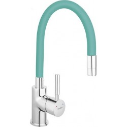 Μπαταρία Κουζίνας Πάγκου Karag Ferro Zumba Σπαστή  BZA4M Χρωμέ με Εύκαμπτο Ρουξούνι από PVC MENTA 