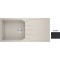 Νεροχύτης Γρανιτένιος Sanitec Ultra Granite Τετραγωνισμένος 811 1B 1D (100X50)  Grafite (Ανθρακί-Μαύρο) Βαρέως Τύπου με 1 Μεγάλη Γούρνα και Μαξιλάρι
