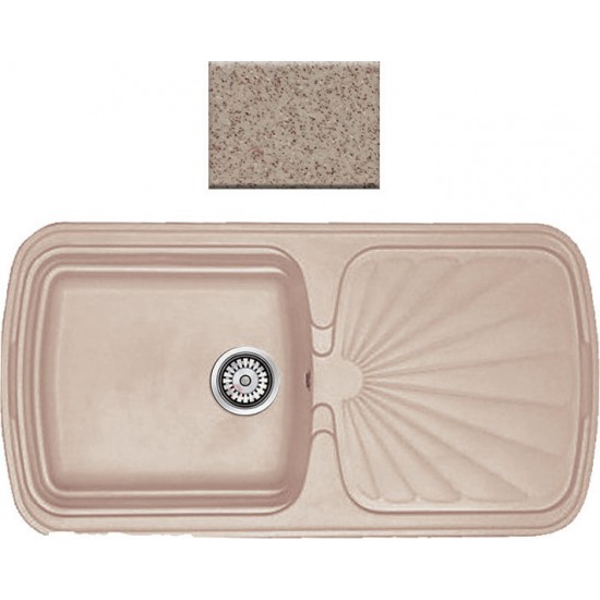 Ένθετος Νεροχύτης Γρανιτένιος Συνθετικός Sanitec 306 Classic 97x51 Granite Sand