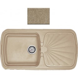 Ένθετος Νεροχύτης Γρανιτένιος Συνθετικός Sanitec 306 Classic 97x51 Metallic Cream