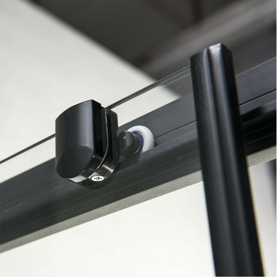 Ευθύγραμμη Καμπίνα Ντουζιέρας Devon Flow Slider 101-104x195cm Clear Glass SLF100C-400 Black Matt Ευθύγραμμη Καμπίνα Ντουζιέρας Devon Flow Slider 101-104x195cm Clear Glass SLF100C-400 Black Matt