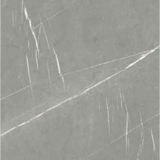 Πλακάκι Cronos Grey Karag 60x60 A' Full Lapato Γυαλιστερό Μαρμαριζέ Γκρι