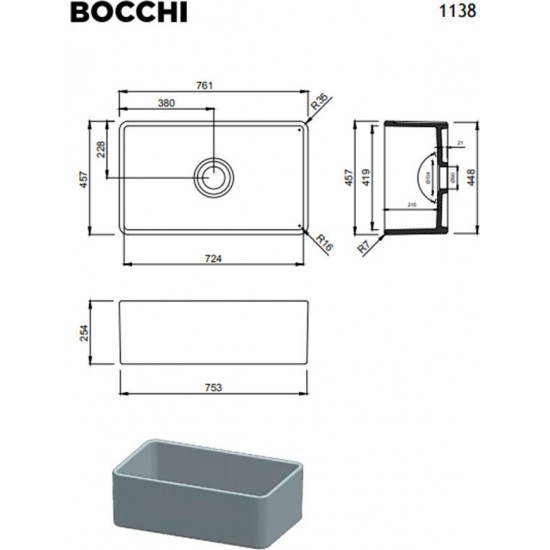 Νεροχύτης Κουζίνας Πορσελάνης 1138 Grey Matt (Γκρι Ματ) 76x46cm Vintage με 1 Μεγάλη Ενιαία Γούρνα Νεροχύτης Κουζίνας Πορσελάνης 1138 Grey Matt (Γκρι Ματ) 76x46cm Vintage με 1 Μεγάλη Ενιαία Γούρνα