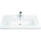 Νιπτήρας Μπάνιου Λευκός Πορσελάνης Creavit Superior TF185 Ένθετος Επίπλου 85 × 45 × 18.9 cm Τετραγωνισμένος με Περιμετρικό χείλος