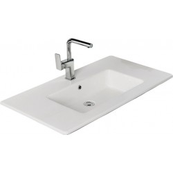 Νιπτήρας Μπάνιου Λευκός Πορσελάνης Slim Bianco Ceramica Flat 36090 91,5x46,5 εκ. Ορθογώνιος 