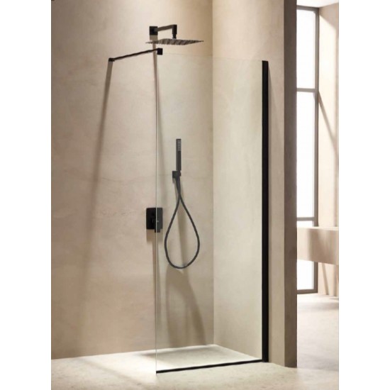 Διαχωριστικό Ντουζιέρας Tema Free 70x195cm Walk-In Black Matt Διαχωριστικό Ντουζιέρας Tema Free 70x195cm Walk-In Black Matt