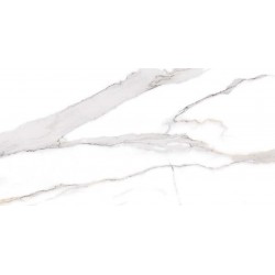 Πλακάκι Swan Satvario Karag 60x120 A' Full Lapato Γυαλιστερό Μαρμαριζέ Λευκό