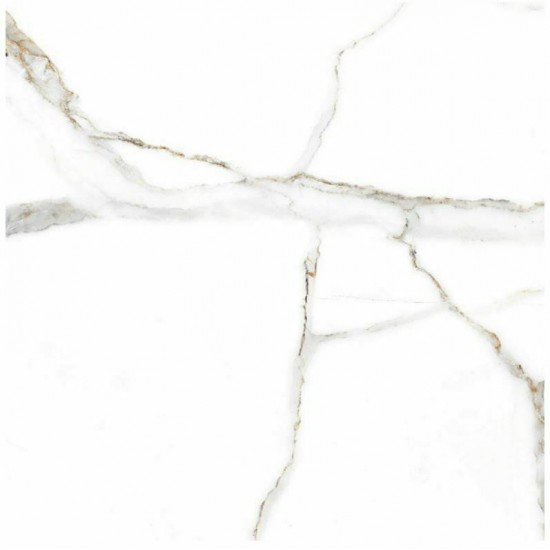 Πλακάκι Calacata Century Karag 60x60 A' Full Lapato Γυαλιστερό Μαρμαριζέ Λευκό