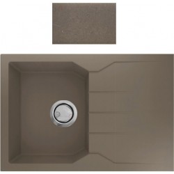 Νεροχύτης Γρανιτένιος Ένθετος Sanitec Ultra Granite 807 79 1B 1D (79X50) Βαρέως Τύπου Sienna
