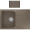 Νεροχύτης Γρανιτένιος Ένθετος Sanitec Ultra Granite 807 79 1B 1D (79X50) Βαρέως Τύπου Sienna