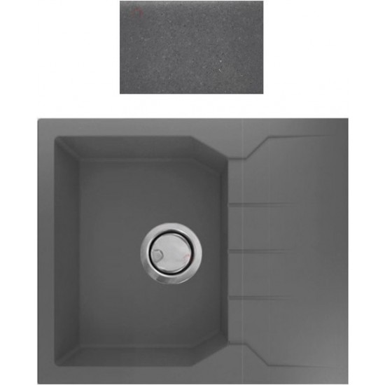 Νεροχύτης Γρανιτένιος Sanitec Ultra Granite Τετραγωνισμένος 812 (60X50) Pietra (Γκρι) Βαρέως Τύπου με 1 Γούρνα και Μαξιλάρι Νεροχύτης Γρανιτένιος Sanitec Ultra Granite Τετραγωνισμένος 812 (60X50) Pietra (Γκρι) Βαρέως Τύπου με 1 Γούρνα και Μαξιλάρι
