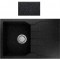 Νεροχύτης Γρανιτένιος Ένθετος Sanitec Ultra Granite 807 79 1B 1D (79X50) Βαρέως Τύπου Grafite