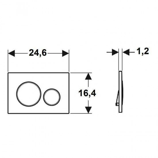 Πλακέτα Χειρισμού GEBERIT SIGMA 20 Διπλή Κυκλική 115.882.KK.1 Λευκό Χρυσό Πλακέτα Χειρισμού GEBERIT SIGMA 20 Διπλή Κυκλική 115.882.KK.1 Λευκό Χρυσό