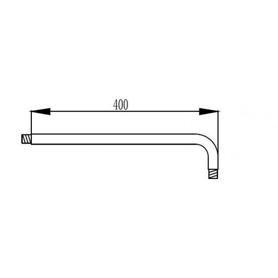 Βραχίονας παροχής νερού Karag CFT206A Black Matt