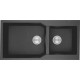 Νεροχύτης Κουζίνας Γρανιτένιος Sanitec Ultra Granite 803 2b (98X50) Pietra (Γκρι) με Δύο Ανισομερείς Γούρνες