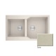 Νεροχύτης Γρανιτένιος Sanitec Ultra Granite 804 (86X50) Ocra Βαρέως Τύπου με 2 Ανισομερείς Γούρνες 