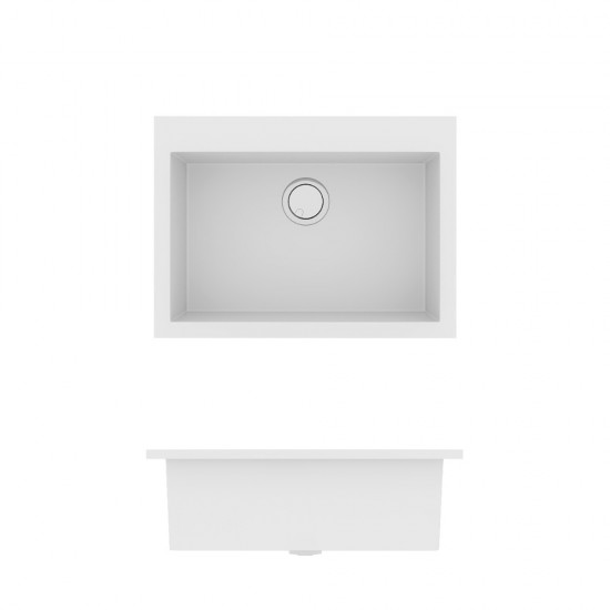 Νεροχύτης Γρανιτένιος Sanitec Ultra Granite 815 70 1B (70X50) Bianco (Λευκό) Βαρέως Τύπου με 1 Μεγάλη Γούρνα